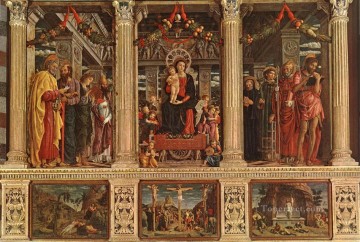  Mantegna Art Painting - Altarpiece Renaissance painter Andrea Mantegna